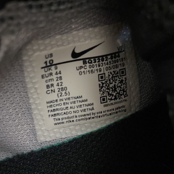 2019 Men’s Zoom Gravity 'Black Anthracite running shoes - Picture 11 of 12